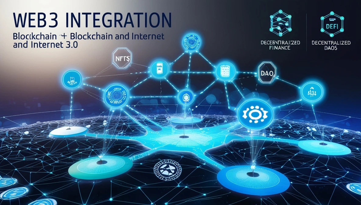 Web3 integrates with blockchain