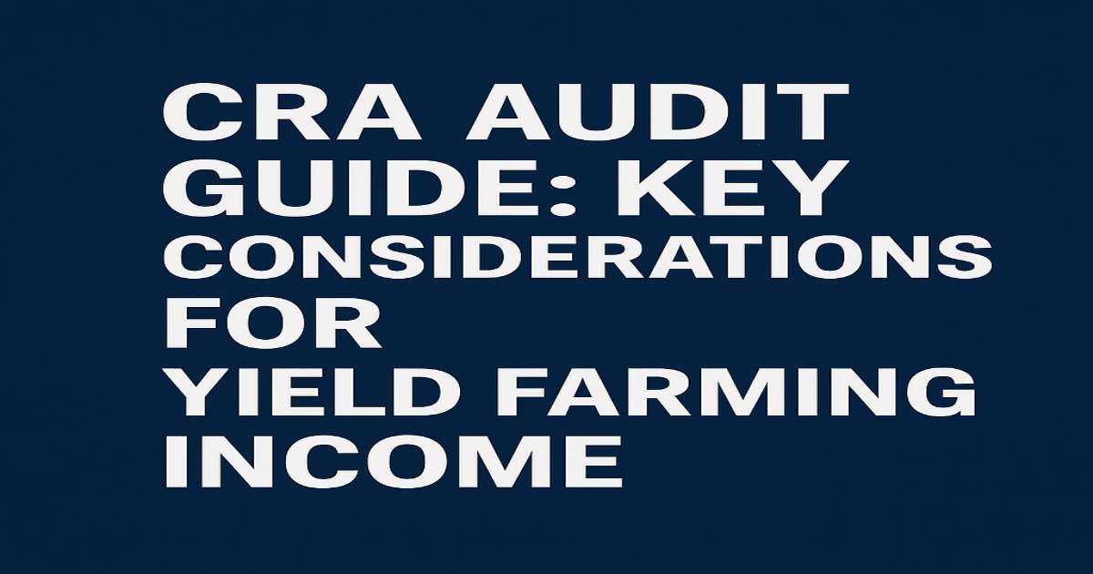 CRA Audit Guide Key Considerations for Yield Farming Income