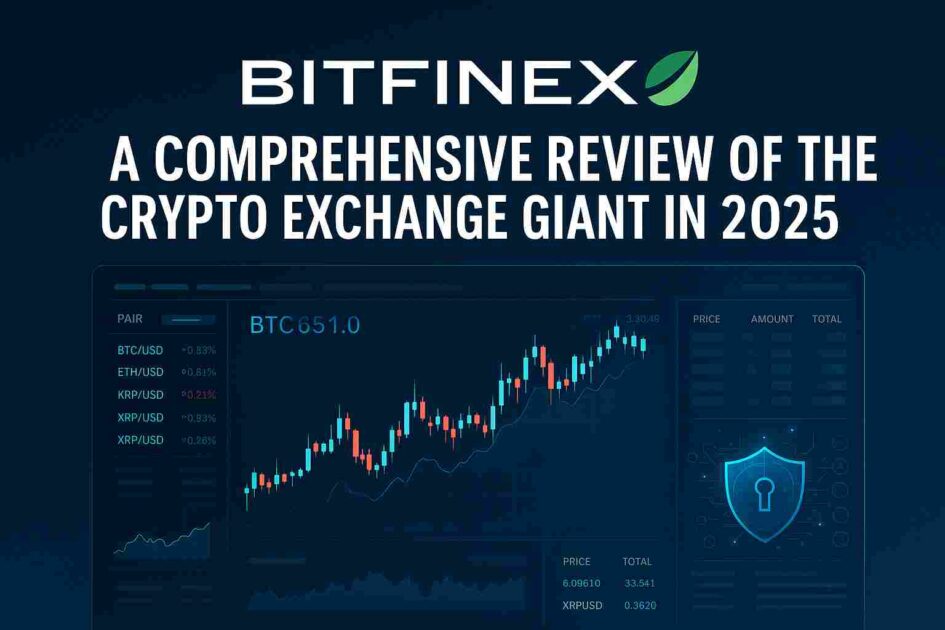 Bitfinex crypto trading platform dashboard with real-time charts and security interface in 2025.