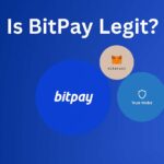 Digital graphic representing BitPay with blockchain elements and secure crypto payment features