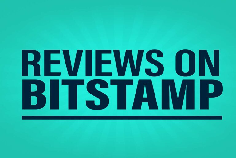 A digital graphic showing customer feedback and reviews about Bitstamp cryptocurrency exchange, highlighting user experiences and ratings.